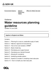 Water resources planning guideline