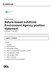 Nature-based solutions: Environment Agency position statement