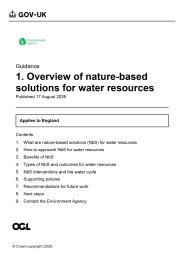 Overview of nature-based solutions for water resources