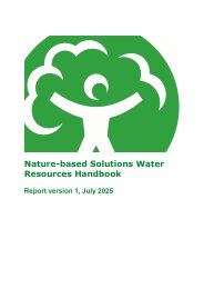 Nature-based solutions water resources handbook. Report, version 1
