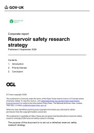 Reservoir safety research strategy