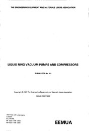 Liquid ring vacuum pumps and compressors (including 2002 amendment)