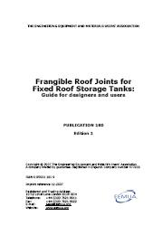 Frangible roof joints for fixed roof storage tanks: guide for designers and users. 2nd edition