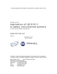 Guide to the application of IEC 61511 to safety instrumented systems in the UK process industries