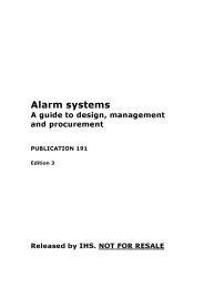 Alarm systems: a guide to design, management and procurement. 3rd edition