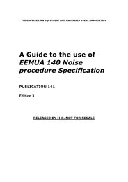 A guide to the use of EEMUA 140 Noise procedure specification. Edition 3