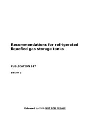 Recommendations for refrigerated liquefied gas storage tanks. Edition 3