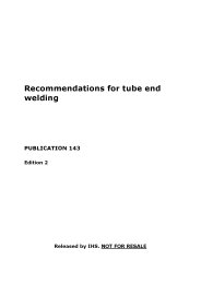 Recommendations for tube end welding. Edition 2
