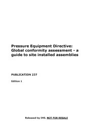 Pressure Equipment Directive: global conformity assessment - a guide to site installed assemblies