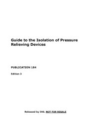 Guide to the isolation of pressure relieving devices. Edition 3