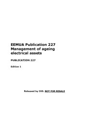 Management of ageing electrical assets