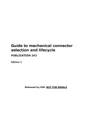 Guide to mechanical connector selection and lifecycle. 1st edition