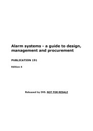 Alarm systems: a guide to design, management and procurement. 4th edition