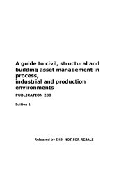 Guide to civil, structural and building asset management in process, industrial and production environments