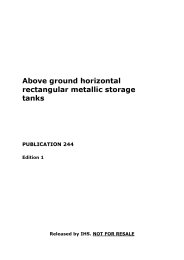 Above ground horizontal rectangular metallic storage tanks. A guide to their specification, installation, commissioning, inspection, maintenance, repair and disposal