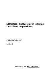 Statistical analysis of in-service tank floor inspections. Guidance on planning and evaluation of partial coverage robotic in-service inspection of storage tank floors