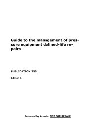 Guide to the management of pressure equipment defined-life repairs