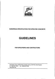 European specification for sprayed concrete: guidelines for specifiers and contractors