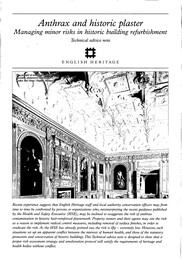 Anthrax and historic plaster - managing minor risks in historic refurbishment