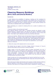 Cleaning masonry buildings (brick, stone and external renders)