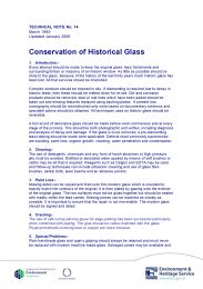 Conservation of historical glass