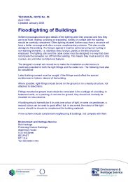 Floodlighting of buildings