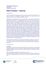 Wall finishes - internal