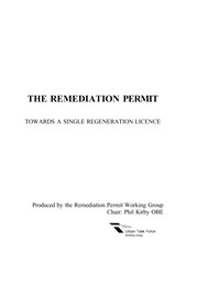 Remediation permit - towards a single regeneration licence
