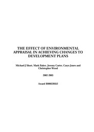 Effect of environmental appraisal in achieving changes to development plans
