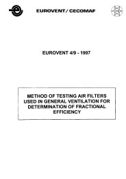 Method of testing air filters used in general ventilation for determination of fractional efficiency