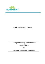 Energy efficiency classification of air filters for general ventilation purposes