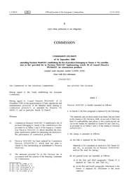 Amending decision 96/603/EC establishing the list of products belonging to classes A "No contribution to fire" provided for in decision 94/611/EC implementing article 20 of Council directive 89/106/EEC on construction products