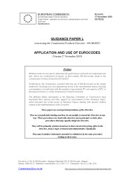 Guidance paper L: Application and use of Eurocodes. (Version 27 November 2003) (89/106/EEC) (93/68/EEC)