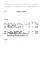 Conservation of natural habitats and of wild fauna and flora (consolidated with amendments up to July 2013)