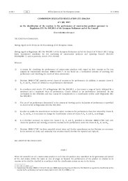 On the classification of the reaction to fire performance of construction products pursuant to Regulation (EU) 305/2011 of the European Parliament and of the Council