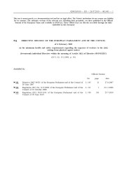 Minimum health and safety requirements regarding the exposure of workers to the risks arising from physical agents (noise) (consolidated with amendments up to July 2019)