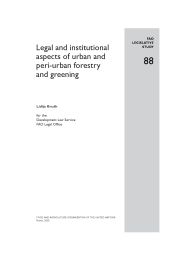 Legal and institutional aspects of urban and peri-urban forestry and greening