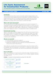 Life cycle assessment for construction products: an introductory guide for manufacturers and specifiers