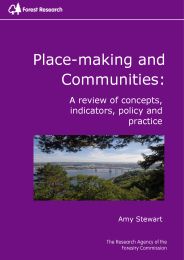 Place-making and communities - a review of concepts, indicators, policy and practice