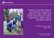 Inventory of social evidence and practical programmes relating to trees, woods and forests and urban/peri-urban regeneration, place-making and place-shaping