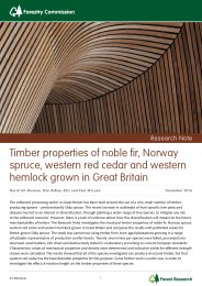 Timber properties of noble fir, Norway spruce, western red cedar and western hemlock grown in Great Britain