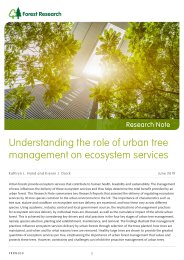 Understanding the role of urban tree management on ecosystem services