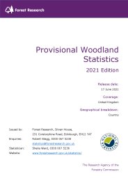 Provisional woodland statistics. 2021 edition