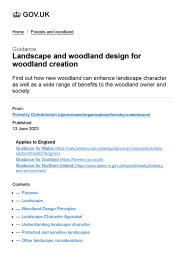 Landscape and woodland design for woodland creation