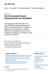 Environmental Impact Assessments for woodland