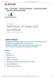 Definition of trees and woodland