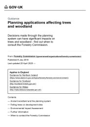 Planning applications affecting trees and woodland
