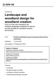 Landscape and woodland design for woodland creation
