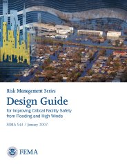 Design guide for improving critical facility safety from flooding and high winds