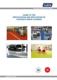 Guide to the specification and application of synthetic resin flooring